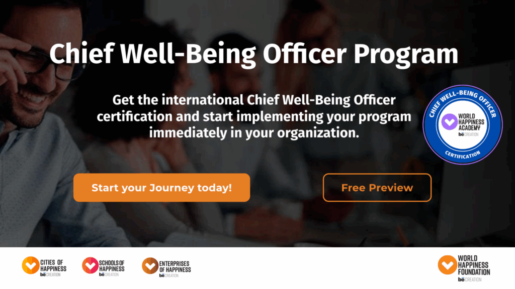 Programma Chief Well-Being Officer: trasformare i luoghi di lavoro e le comunità in tutto il mondo