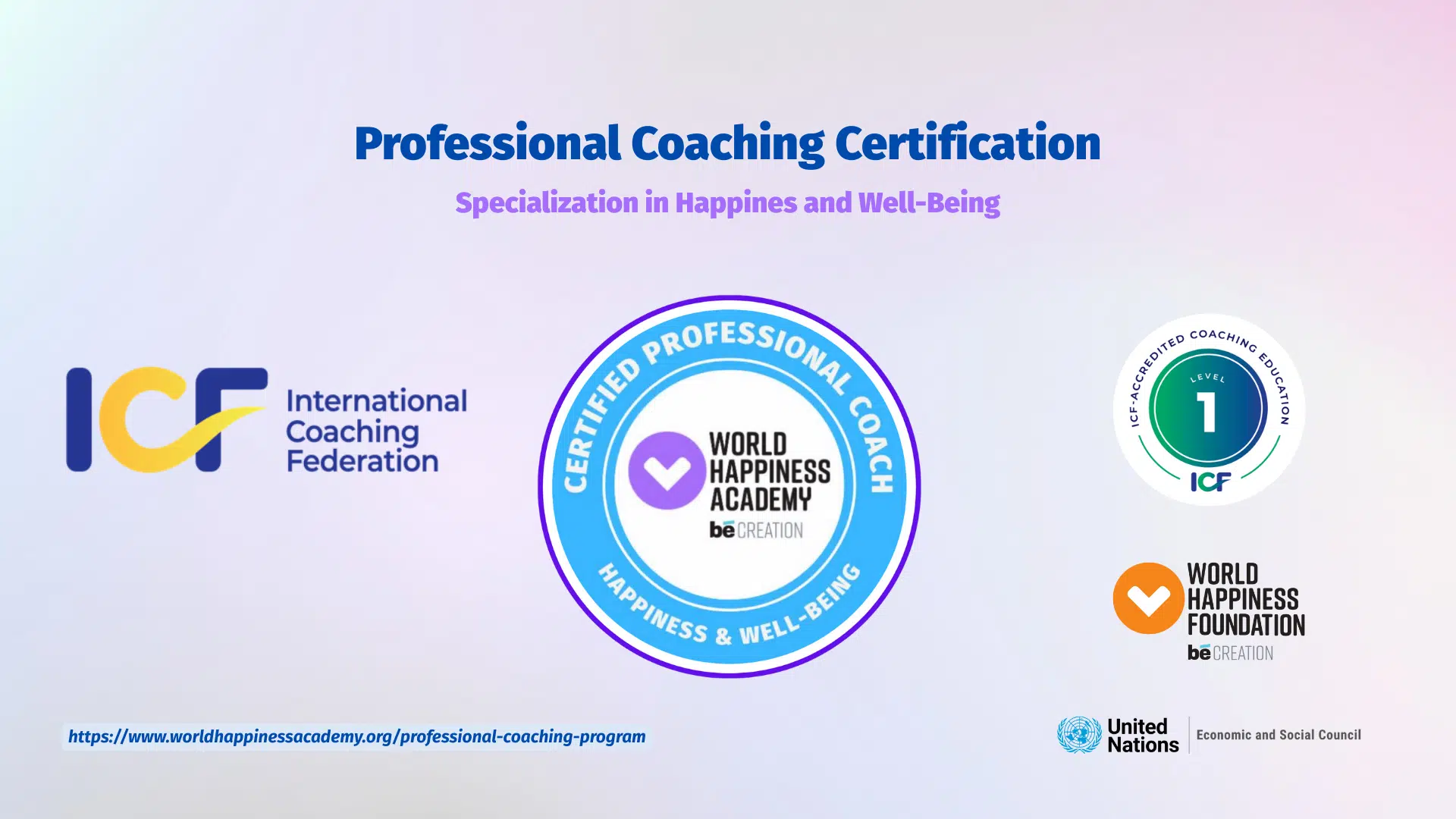 Professional Coaching ICF World Happiness Academy