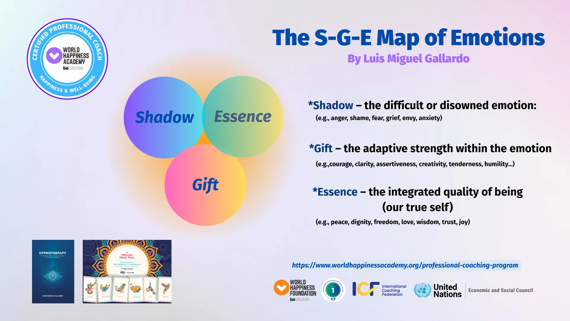 The S-G-E Map of Emotions by Luis Miguel Gallardo